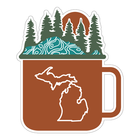 Cup of Michigan Die-Cut Sticker (PACK OF 10)