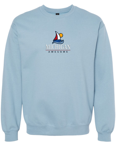 Sailboat Embroidered Crewneck Sweatshirt