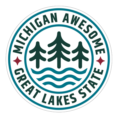 Great Lakes Icon Circle Sticker (PACK OF 10)