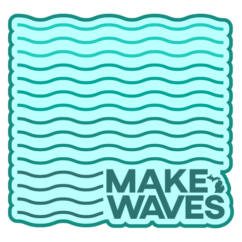 Make Waves Die-Cut Vinyl Stickers (Pack of 10)