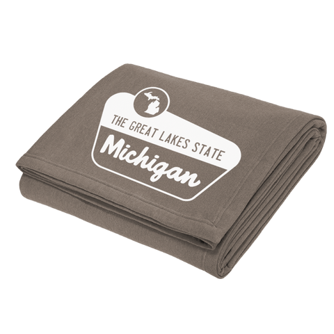 Michigan Park Sign Sweatshirt Blanket