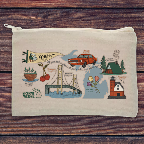 Michigan Icons Pouch
