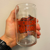 Buffalo Plaid Michigan Can Glass (4/case)