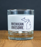 Michigan Awesome Rocks Glass (4/case)