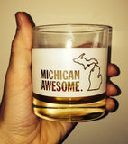 Michigan Awesome Rocks Glass (4/case)