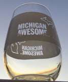 Michigan Awesome Stemless White Wine Glass (4/case)