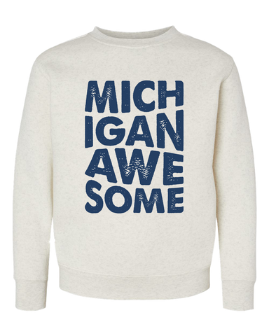 Youth Michigan Awesome Crewneck Sweatshirt