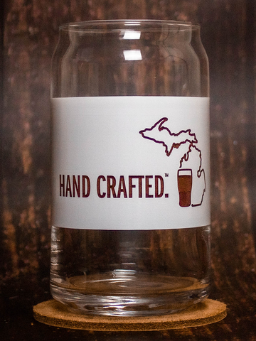 Michigan Awesome "Hand Crafted" Can Glass (4/case)